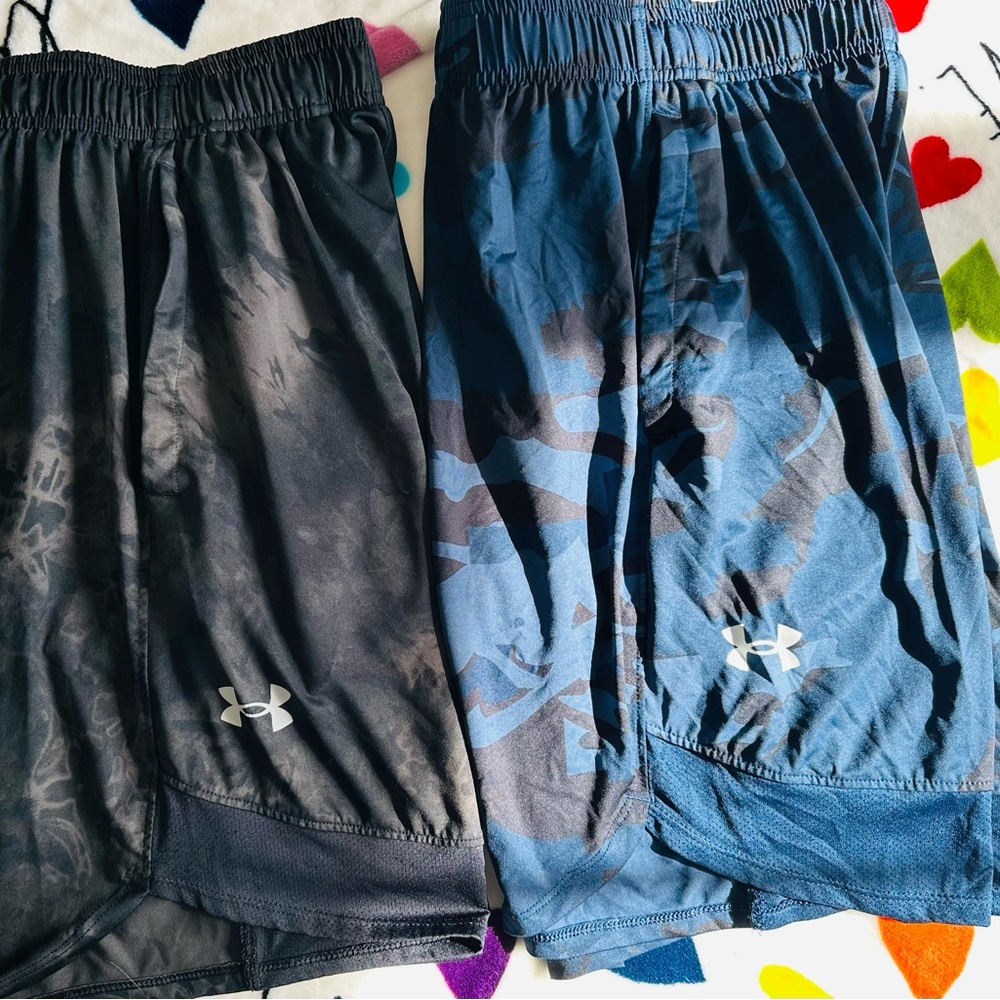 Set of 2 Under Armour Mens Shorts - Black and Blue